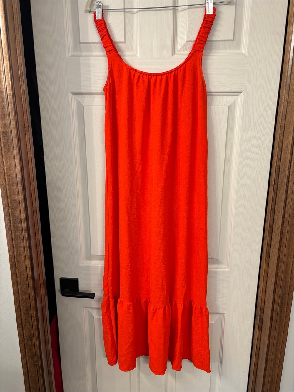 See You Monday Bold Red Crewneck Dress